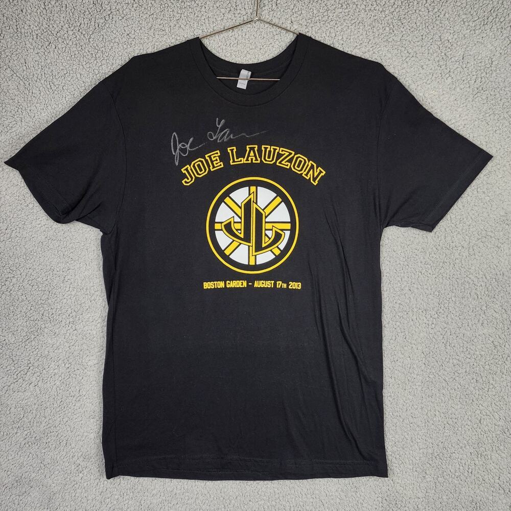 Joe Lauzon Fight Night 26 Shirt Black Shirt Boston Garden Autographed